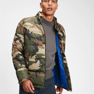 GAP camo puffer jacket